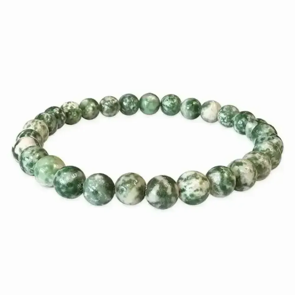 Bracelets - Green jade 6mm pearls bracelet - ARABESK