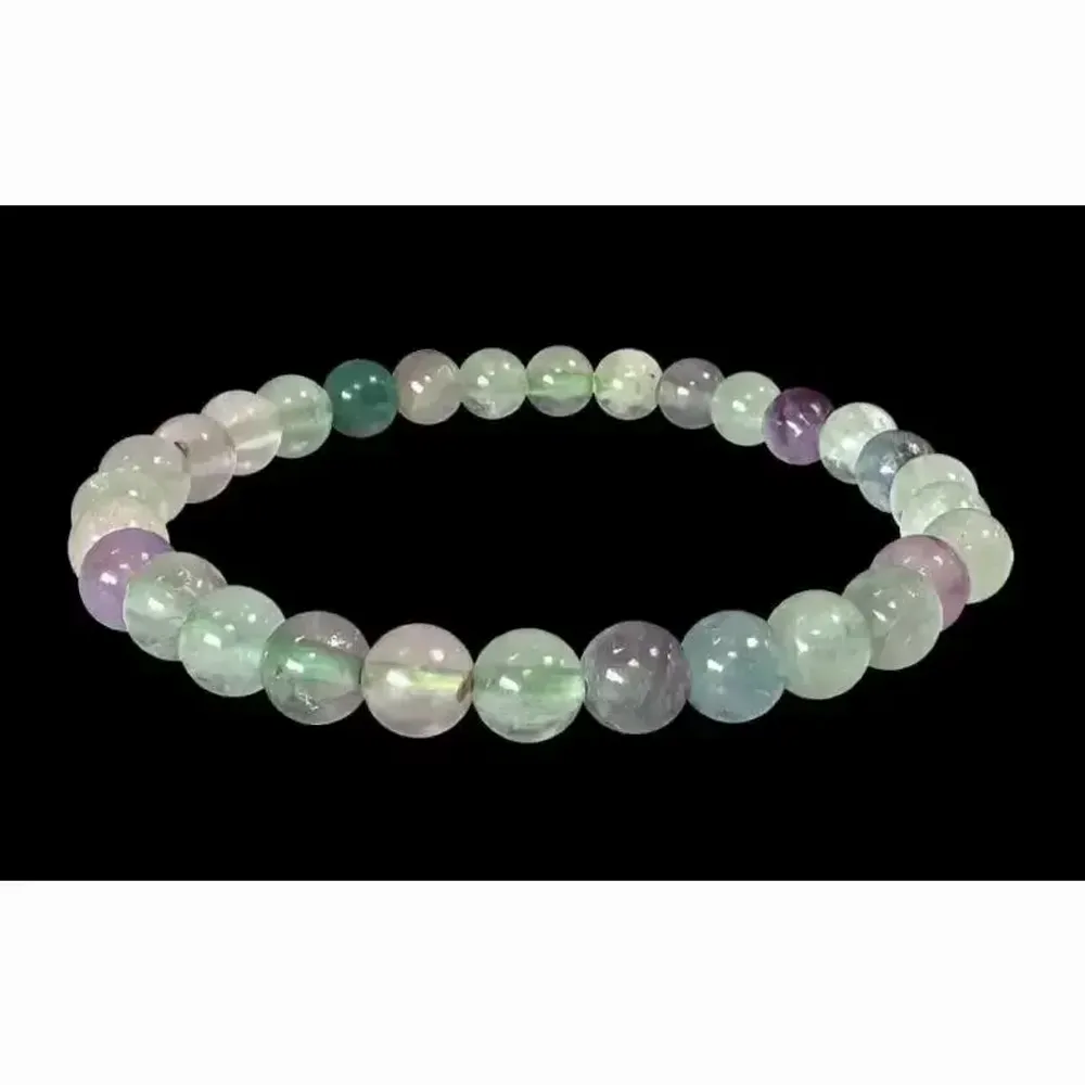 Bracelets - Bracelet Fluorite multicolore perles 6-7mm - ARABESK