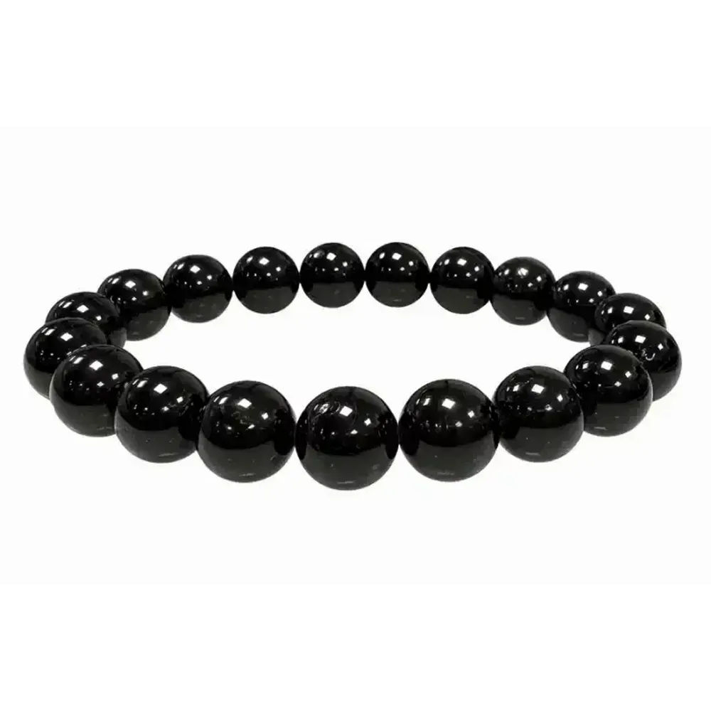 Bracelets - Bracelet tourmaline noire A perles 10mm - ARABESK