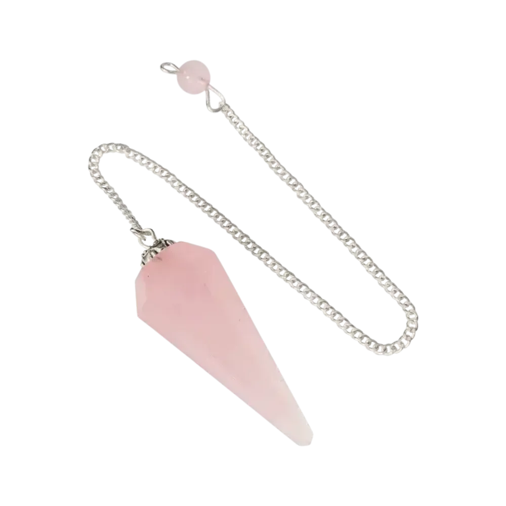 Jewelry - 6-sided Conical Rose Quartz Pendulum - ARABESK