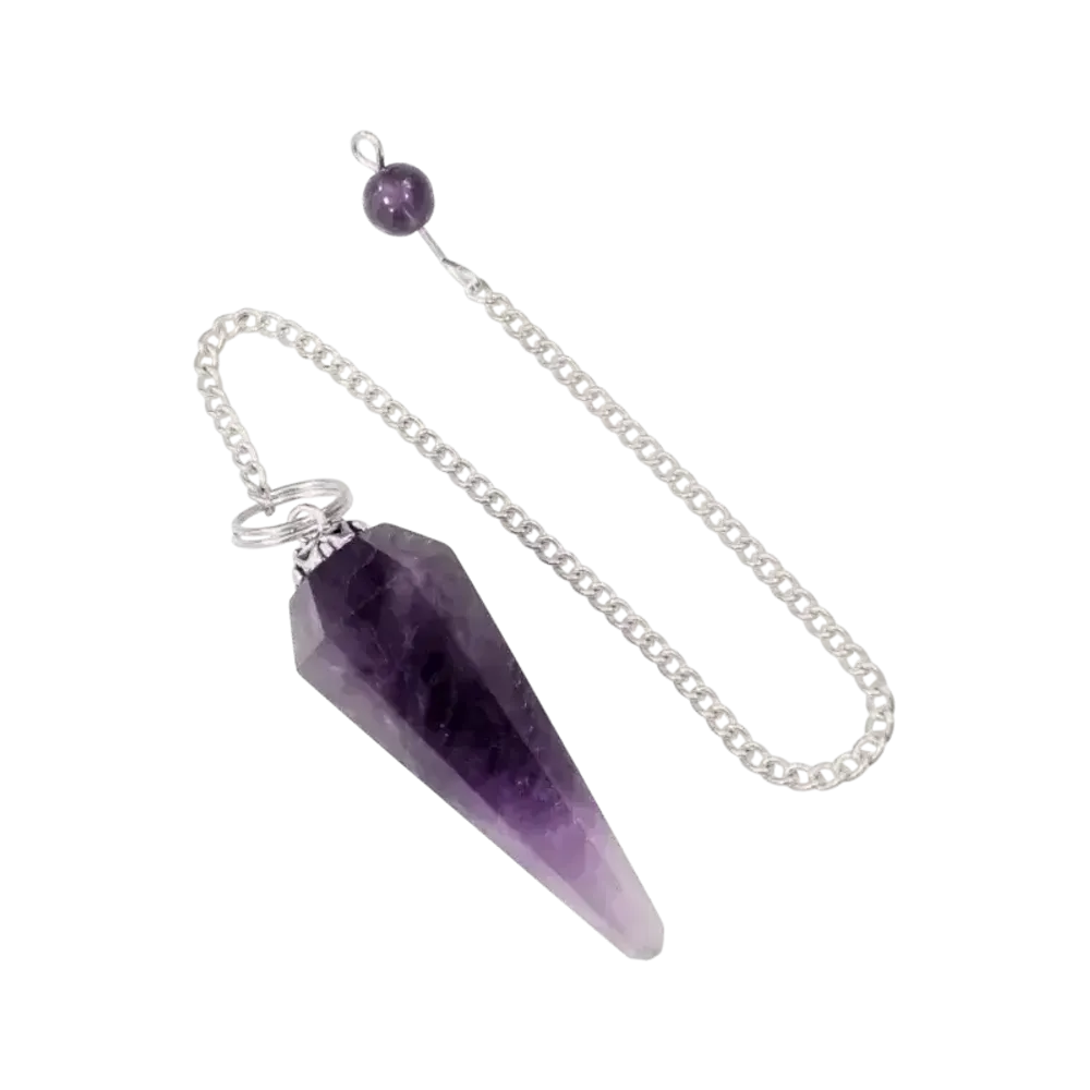 Jewelry - Amethyst conical pendulum 6 faces - ARABESK