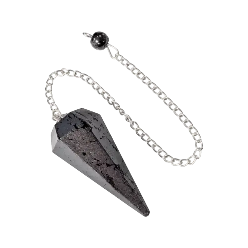Jewelry - 6-sided Conical Hematite Pendulum - ARABESK