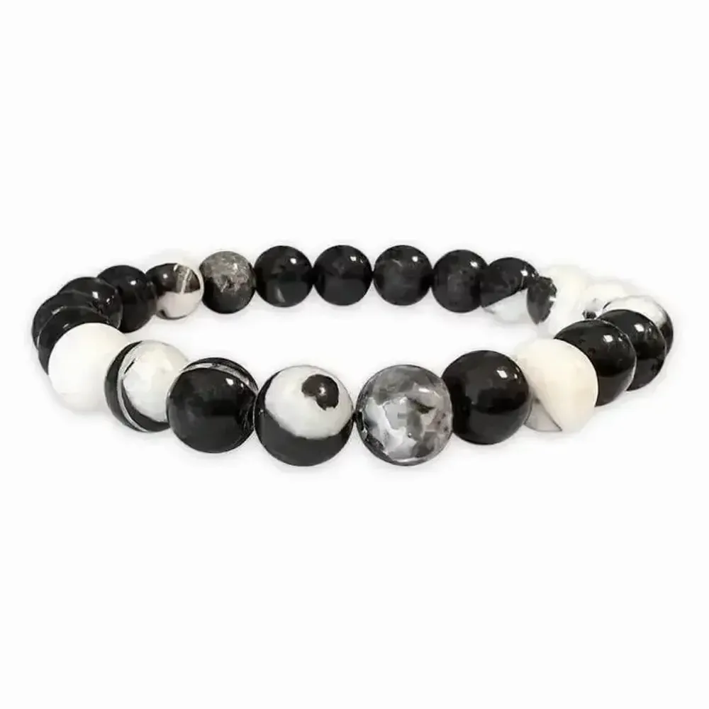 Bracelets - Zebra Jasper 8mm pearls bracelet - ARABESK