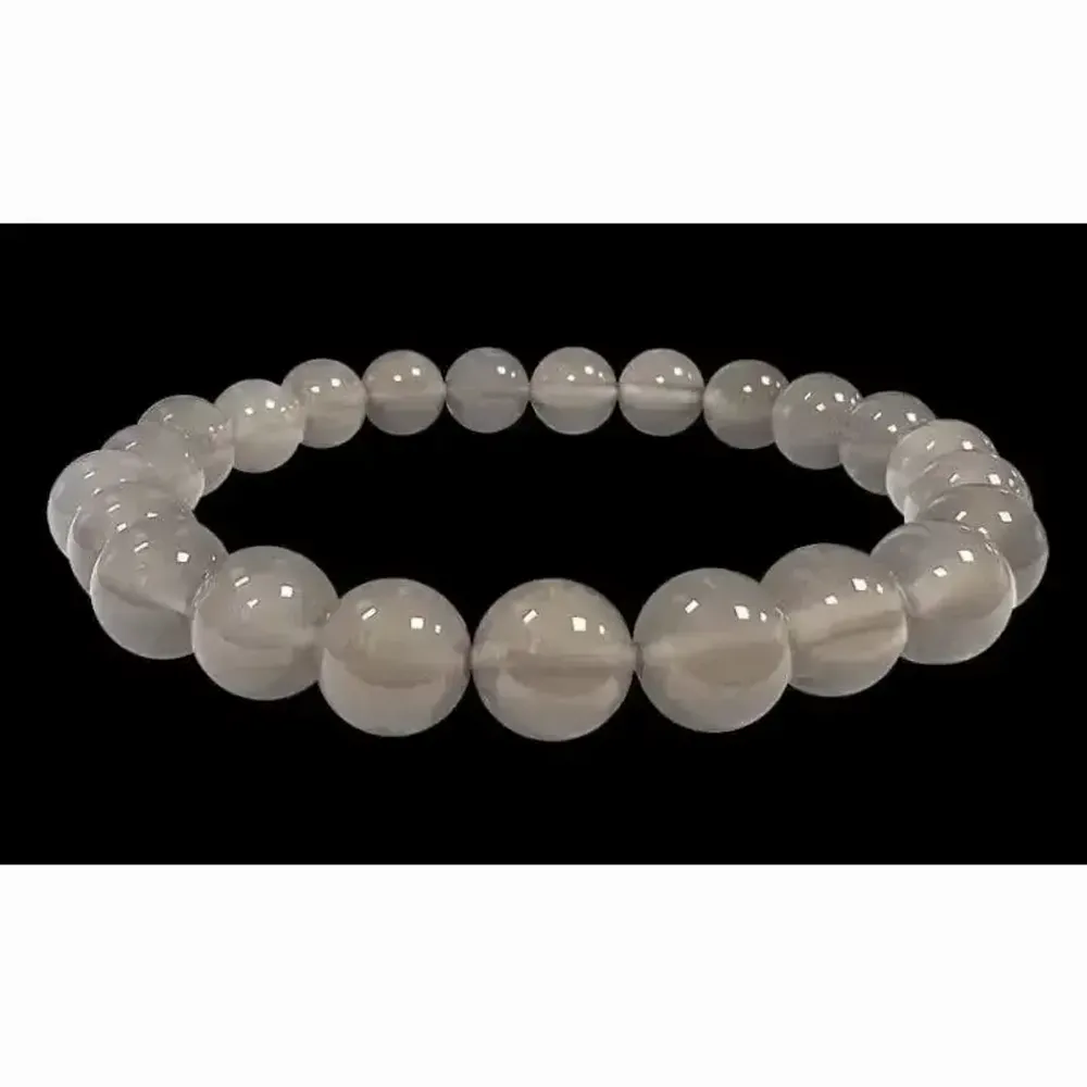 Bracelets - Bracelet Agate Grise A perles 8mm - ARABESK