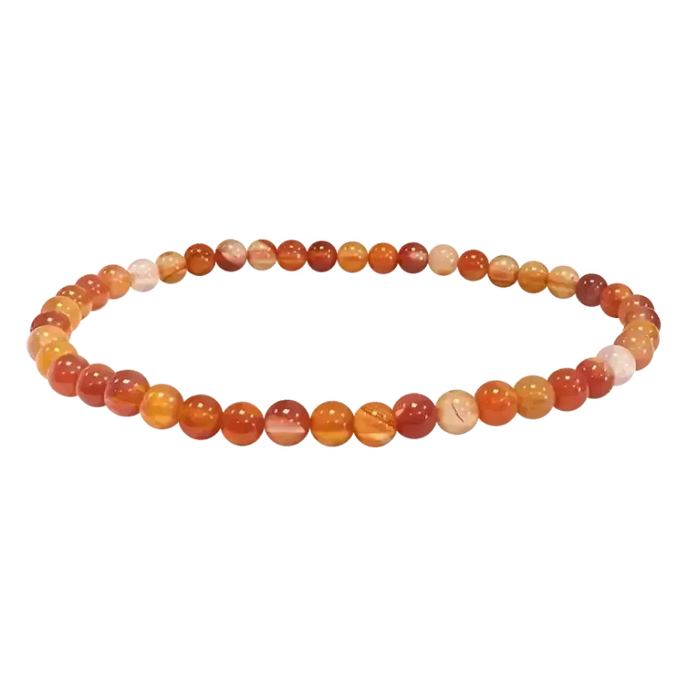 Bracelets - Cornaline A pearls bracelet 4mm - ARABESK