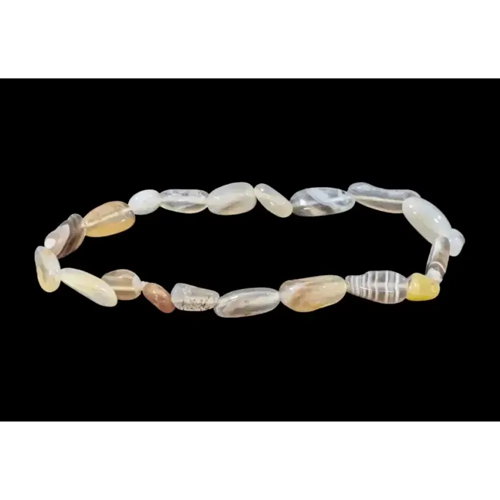 Bracelets - Bracelet Agate Botswana A pierres roulées - ARABESK