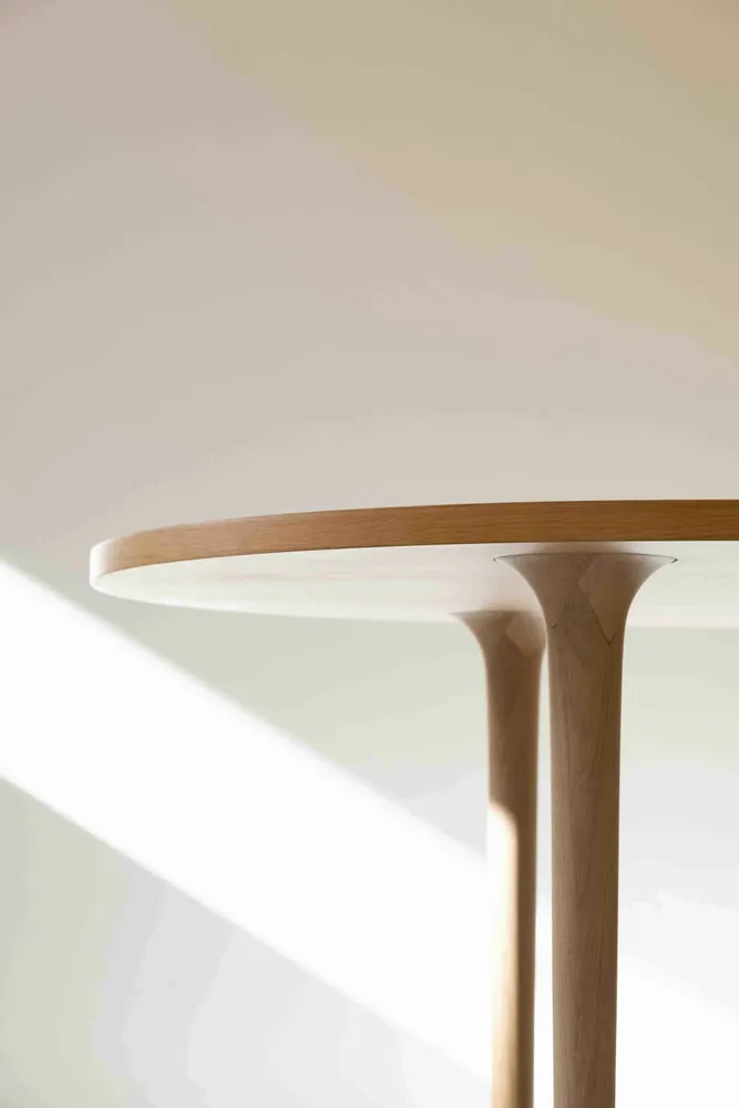 Dining Tables - The Minimalist Modern Cast Table Oval in Ash Wood - MOR