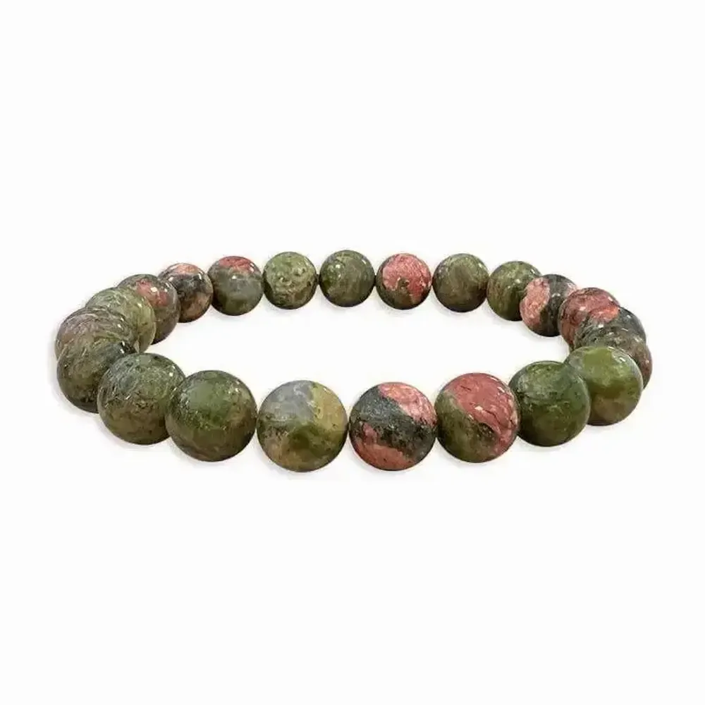 Bracelets - Unakite 8mm pearls bracelet - ARABESK