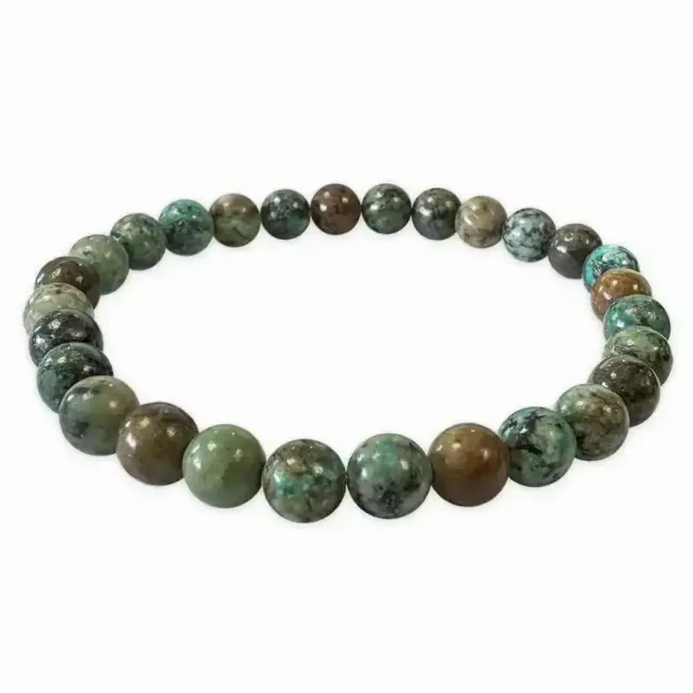 Bracelets - Bracelet turquoise naturelle d'Afrique perles 6mm - ARABESK