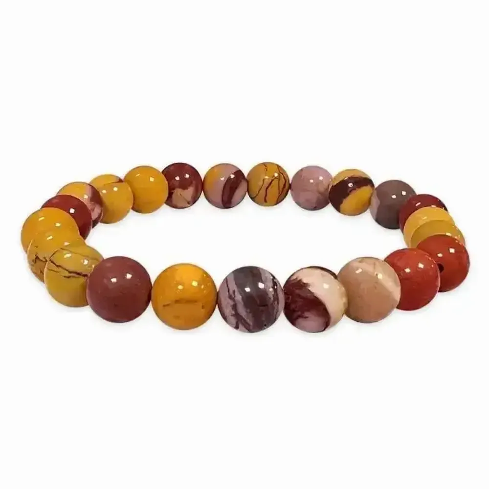 Bracelets - Mokaite Jasper A 8mm pearls bracelet - ARABESK