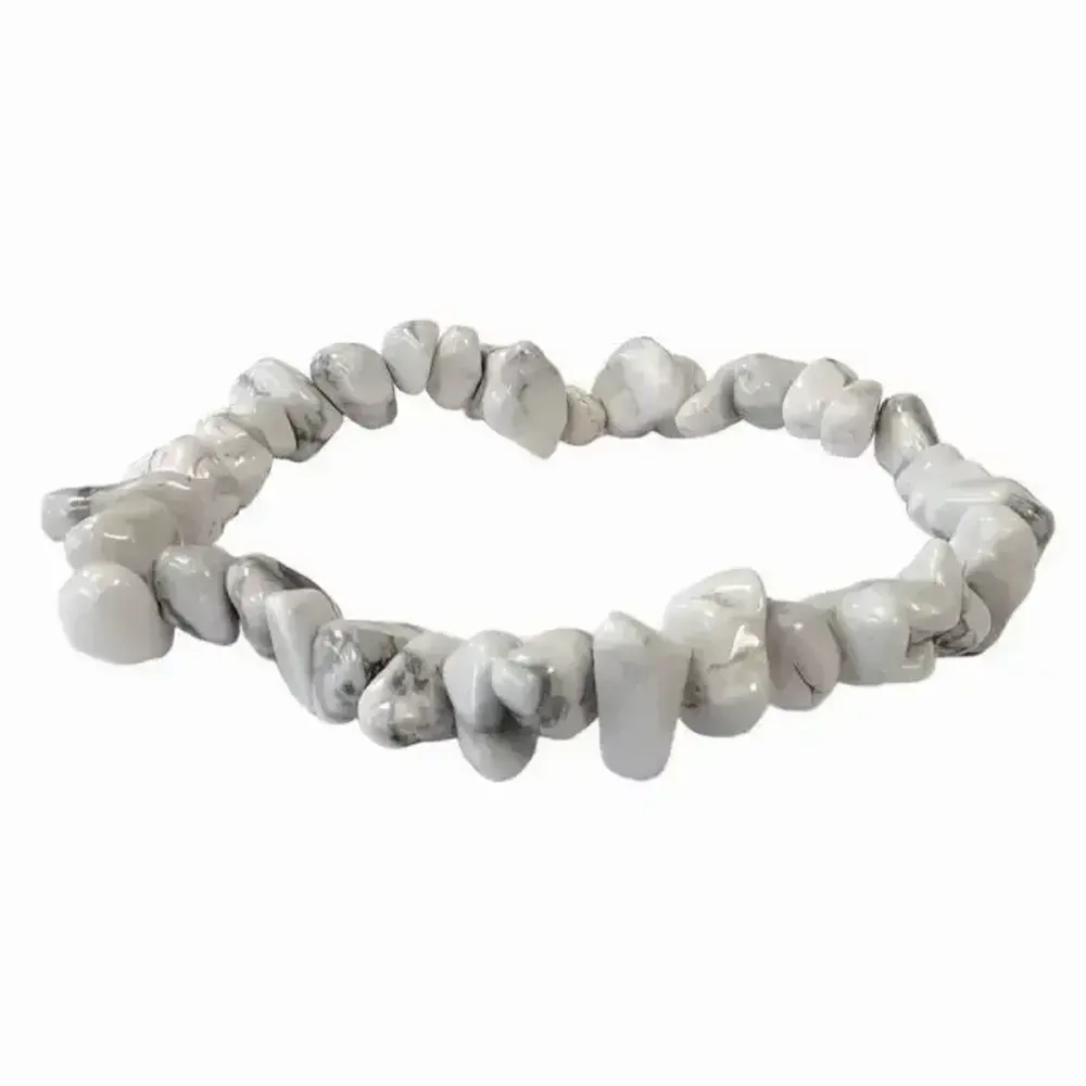 Bracelets - Bracelet Howlite A chips 5-8mm 18cm - ARABESK