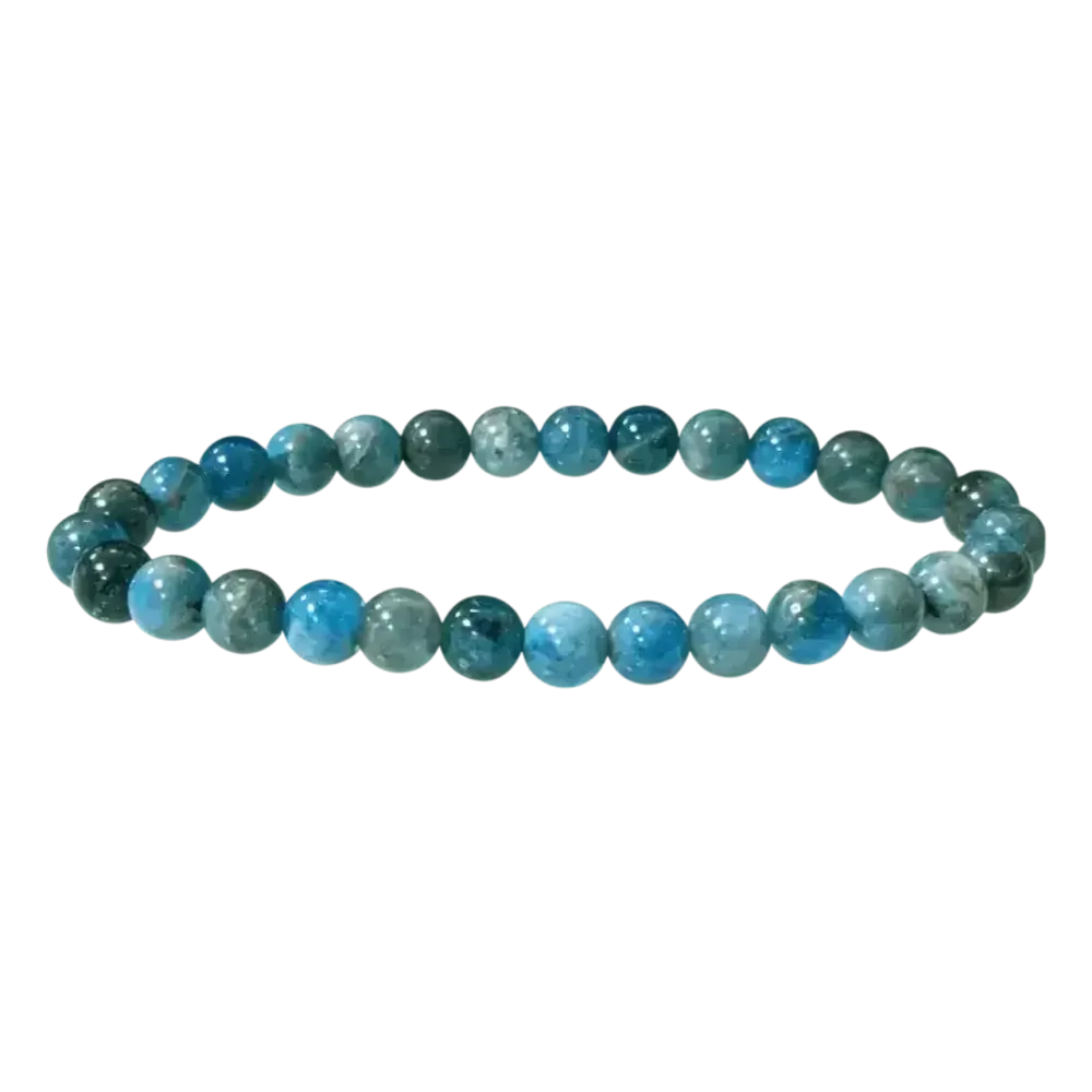 Bracelets - Bracelet Apatite Bleue AB perles 6-7mm - ARABESK