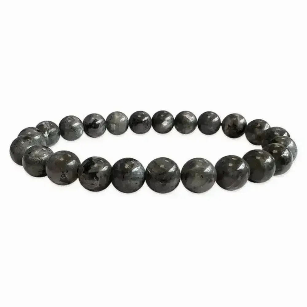 Bracelets - 8mm pearls Larvikite bracelet - ARABESK