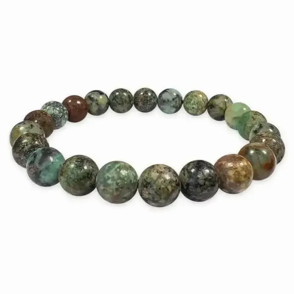 Bracelets - Bracelet turquoise naturelle d'Afrique perles 8mm - ARABESK
