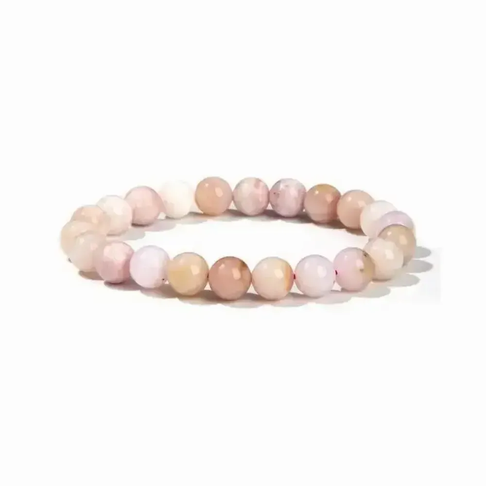 Bracelets - Pink Opal Bracelet With 8mm beads - ARABESK