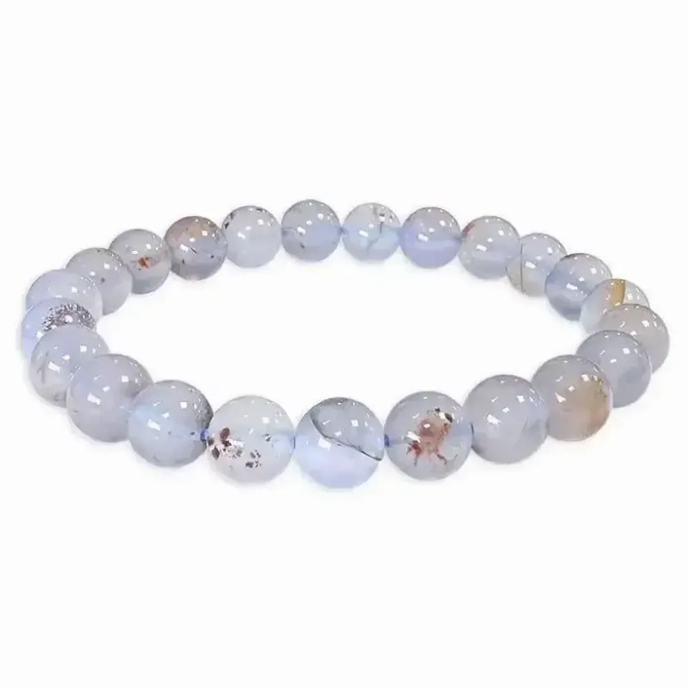 Bracelets - Bracelet Calcédoine bleue A perles 7.5-8.5mm - ARABESK