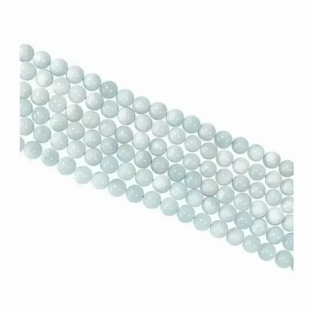 Bijoux - Aigue Marine perles 6mm sur fil 40cm - ARABESK