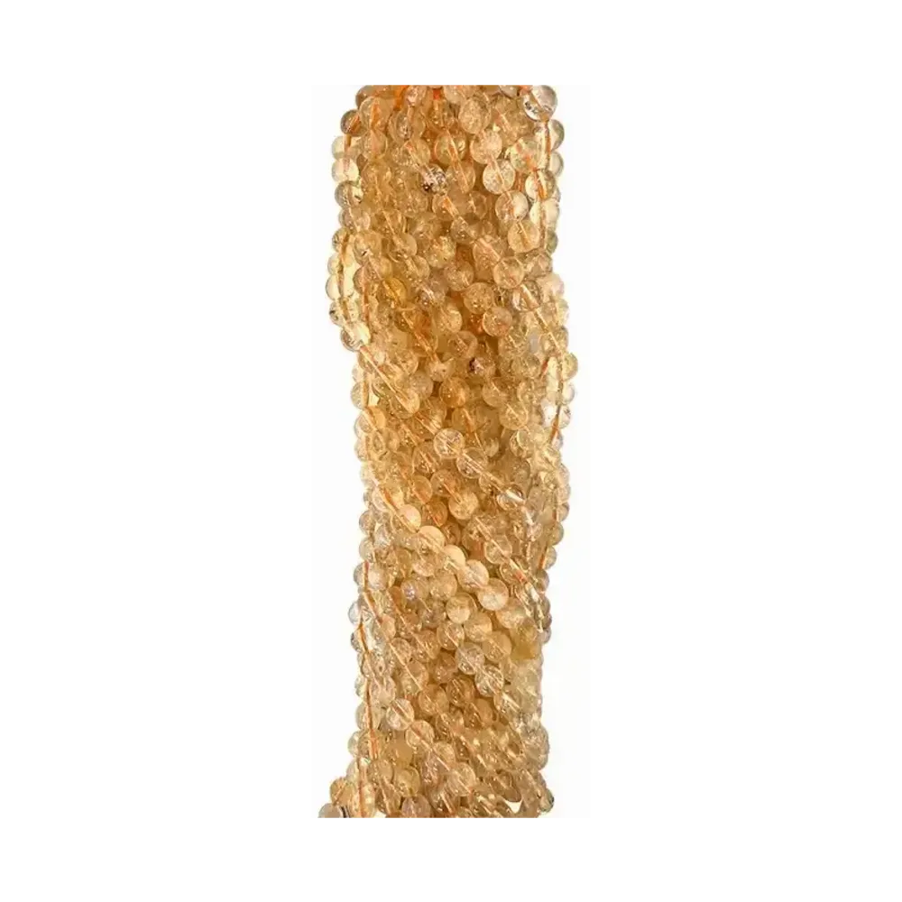 Bijoux - Citrine Naturelle perles 6mm sur fil 40cm - ARABESK