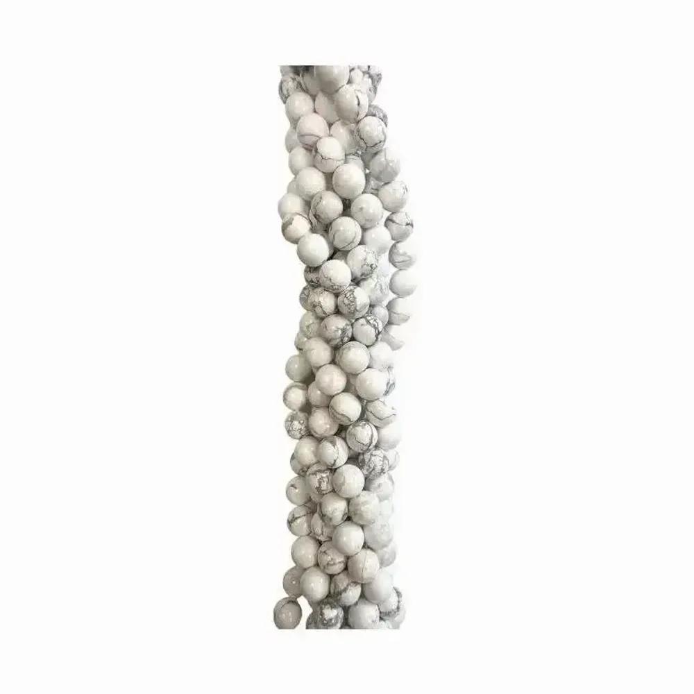 Jewelry - Howlite A 8mm pearls on string - ARABESK