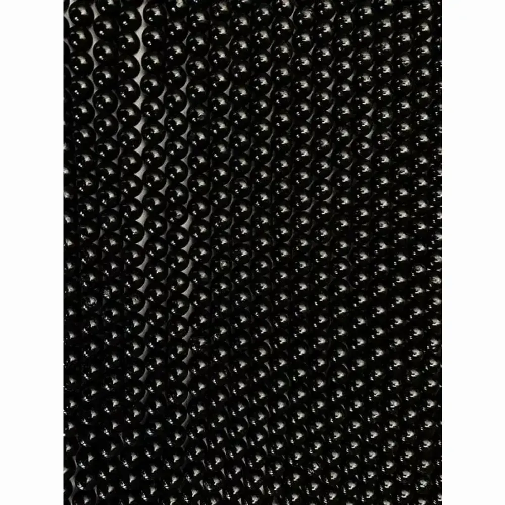 Jewelry - A black tourmaline beads 8-9mm on 40cm wire - ARABESK