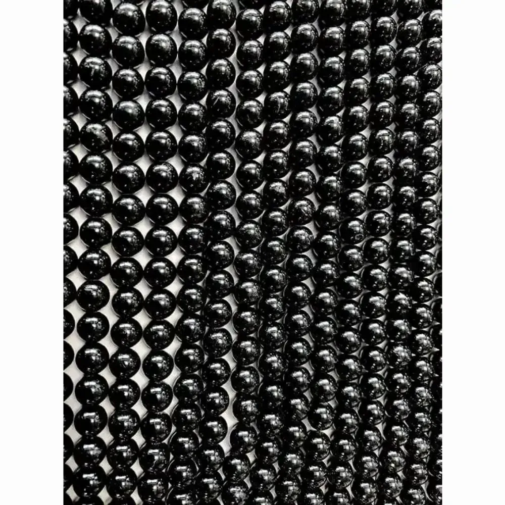 Jewelry - Black tourmaline A 10mm pearls on string - ARABESK