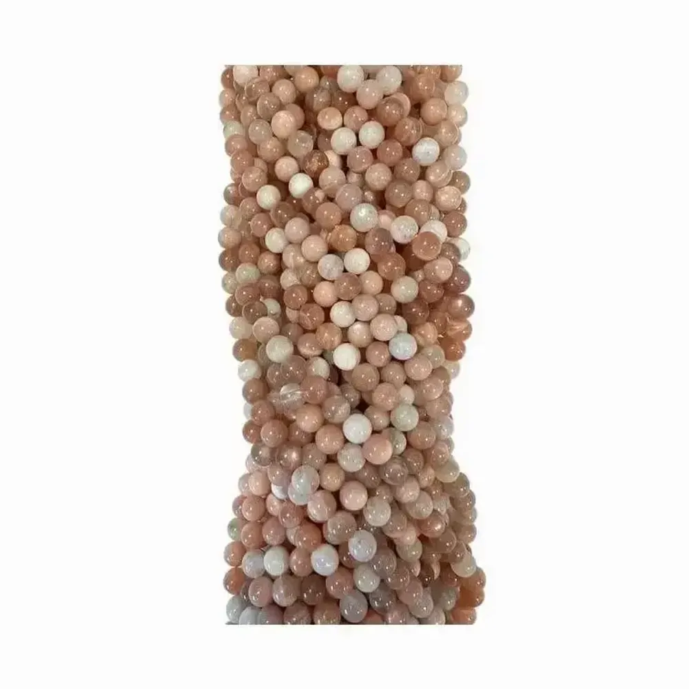 Bijoux - Pierre de lune adulaire multcolore A perles 8-9mm sur fil 40cm - ARABESK