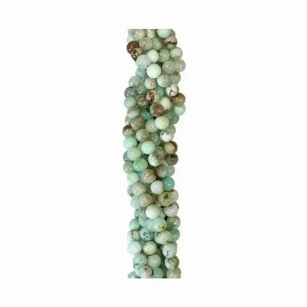 Jewelry - Chrysoprase A beads 8-9mm on 40cm wire - ARABESK