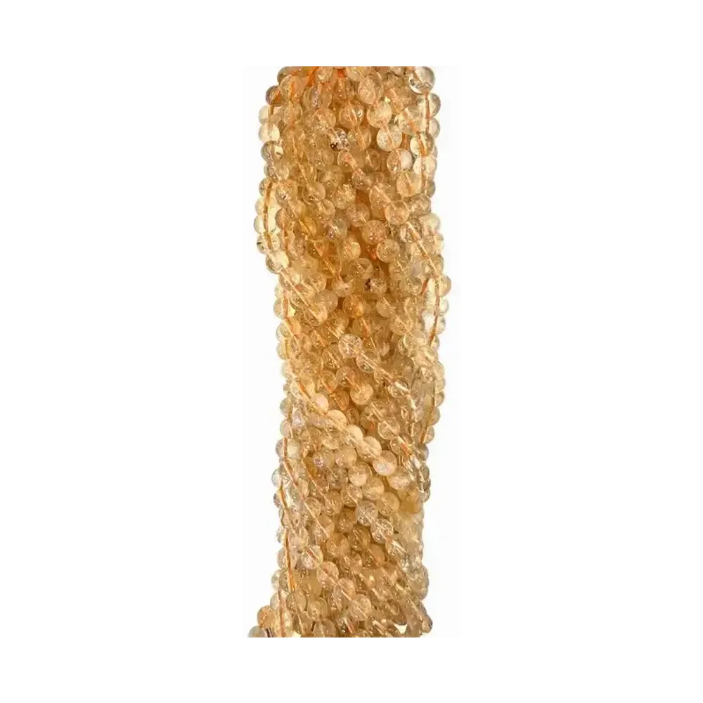 Bijoux - Citrine Naturelle perles 9.5-10mm sur fil 40cm - ARABESK