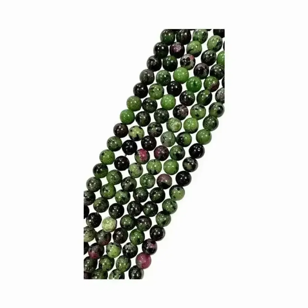 Bijoux - Rubis Zoïsite A perles 10mm sur fil 40cm - ARABESK