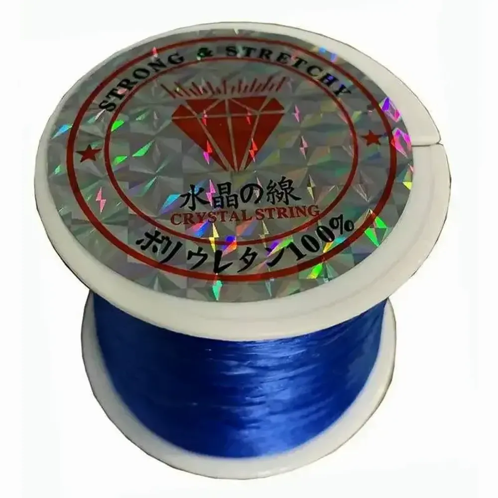 Bijoux - Fil élastique plat Bleu 50m - ARABESK