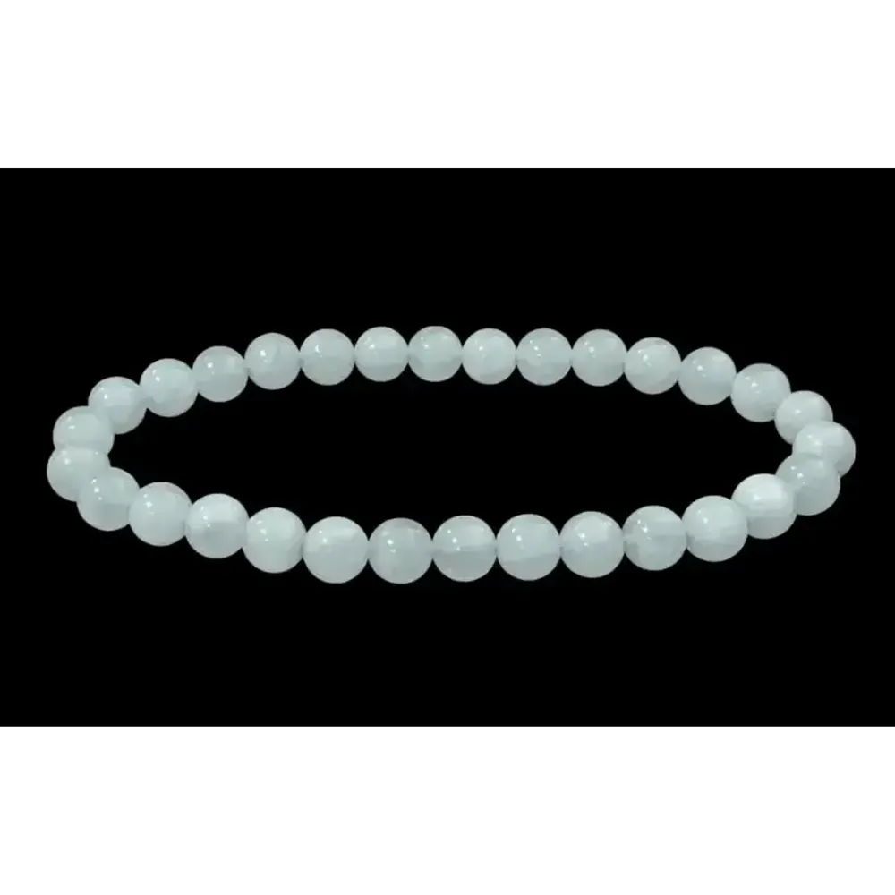 Bracelets - Aquamarine bracelet 6mm beads - ARABESK