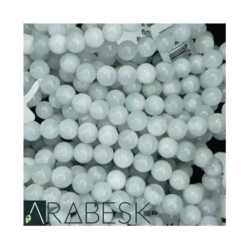 Bracelets - Aquamarine bracelet 6mm beads - ARABESK