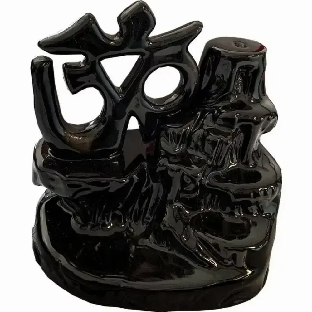 Senteurs - Porte encens backflow céramique Om 14cm - ARABESK