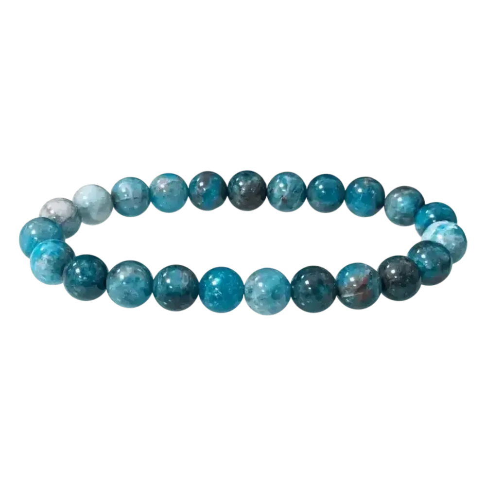 Bracelets - Blue Apatite bracelet beads 7.5-8.5mm - ARABESK