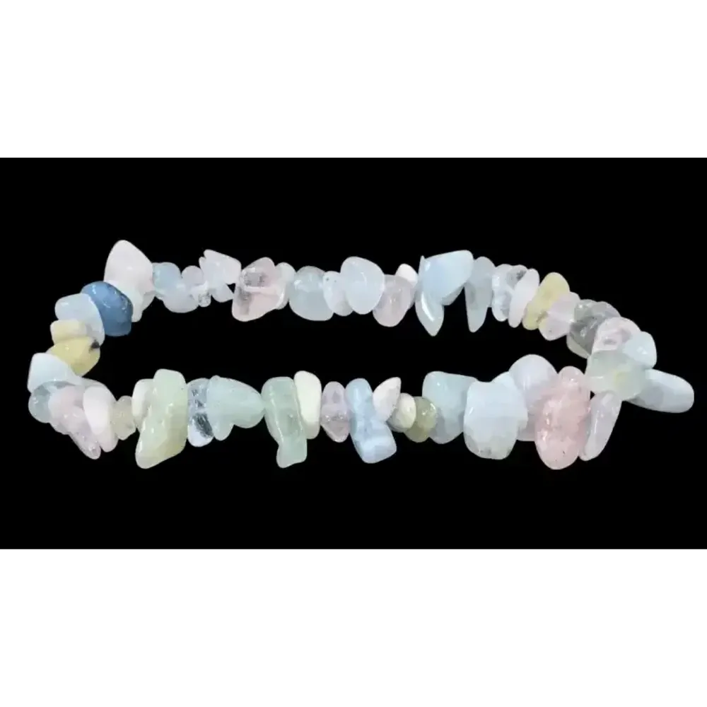 Bracelets - Bracelet  Béryls Aigue marine & Morganite A chips 18cm - ARABESK