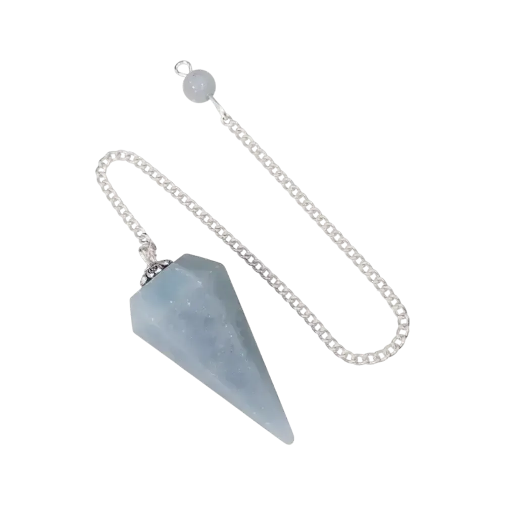 Bijoux - Pendule Angélite Conique 6 faces - ARABESK