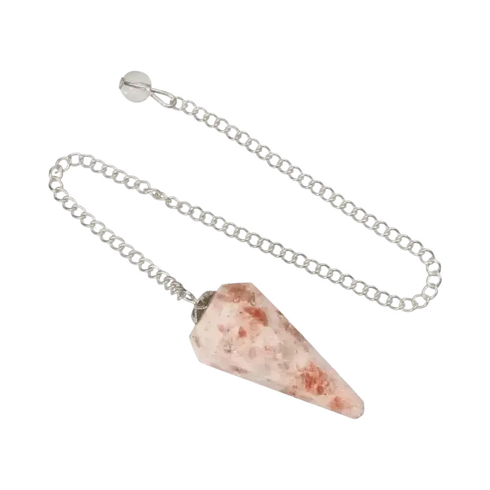 Jewelry - Conical pendulum in Sunstone Goldstone 6 faces - ARABESK