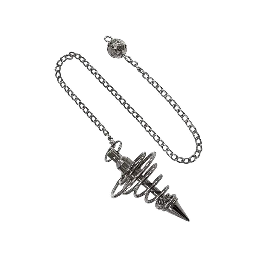 Bijoux - Pendule spirale métal noir - ARABESK