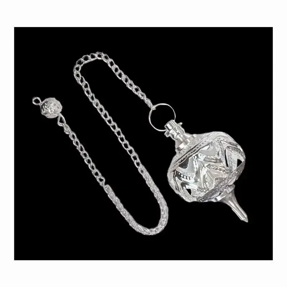 Jewelry - Silver brass openwork metal sphere pendulum - ARABESK