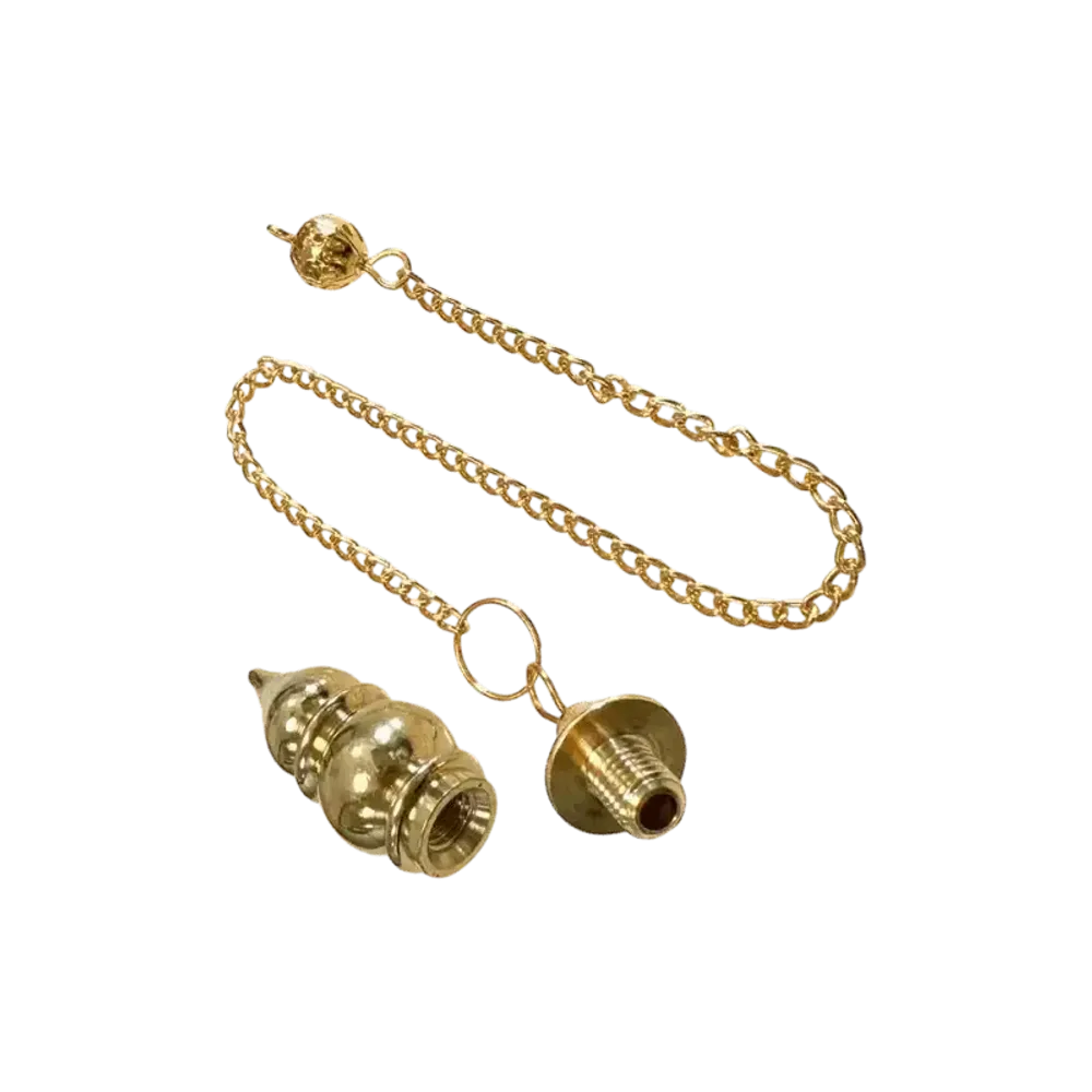 Bijoux - Pendule radiesthésie de Yoga en Laiton avec réservoir - ARABESK