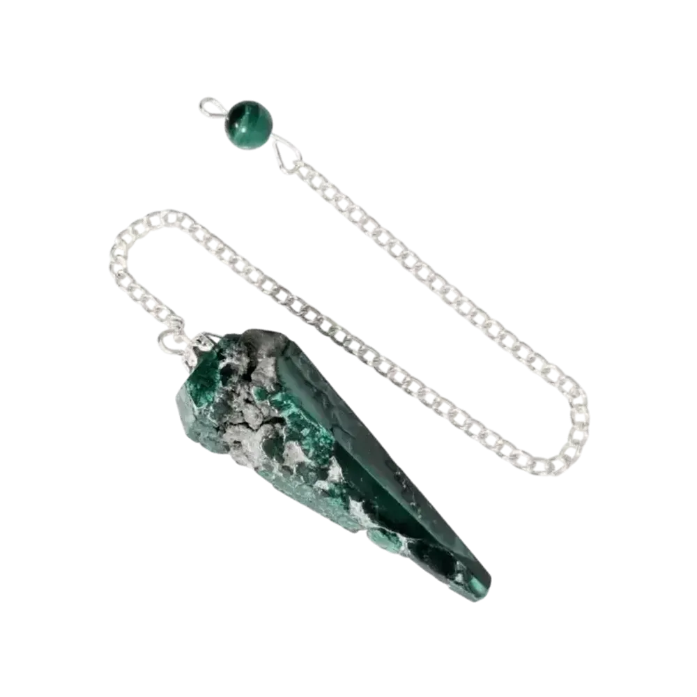 Jewelry - Malachite conical pendulum 6 faces - ARABESK