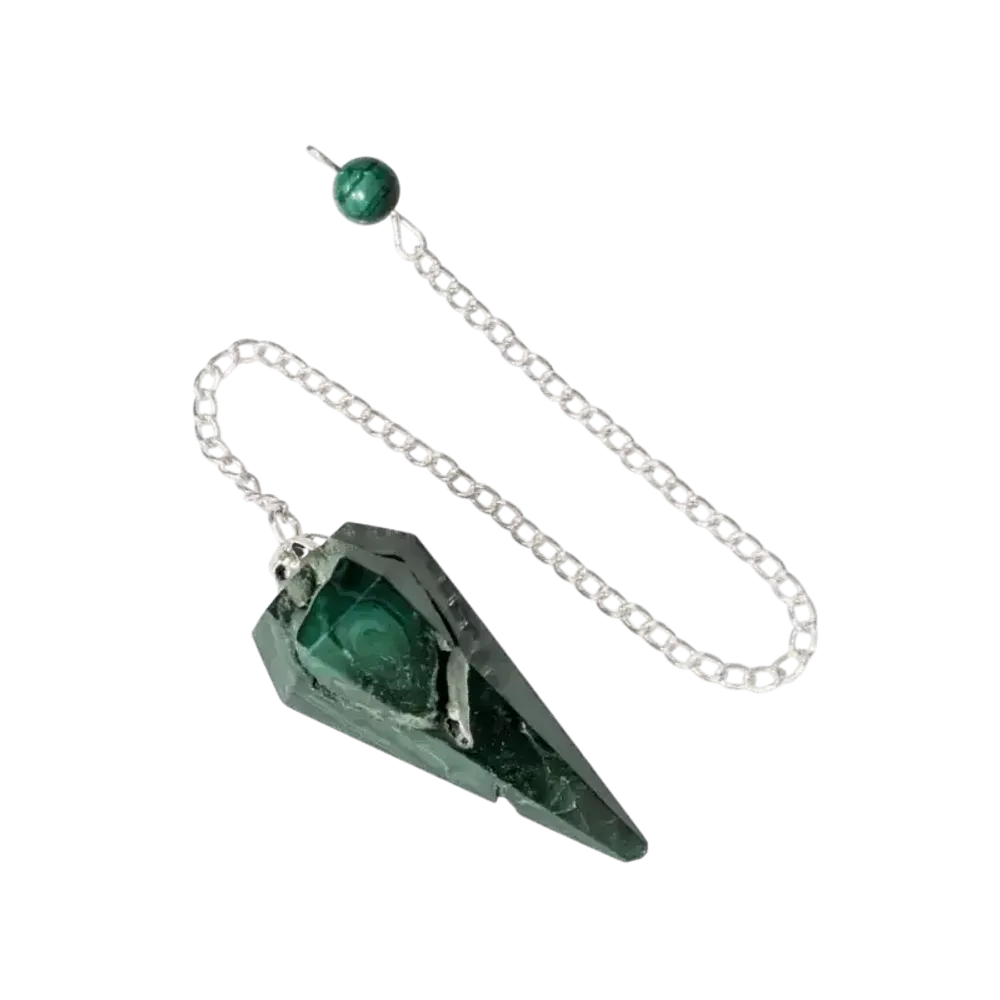 Jewelry - Malachite conical pendulum 6 faces - ARABESK