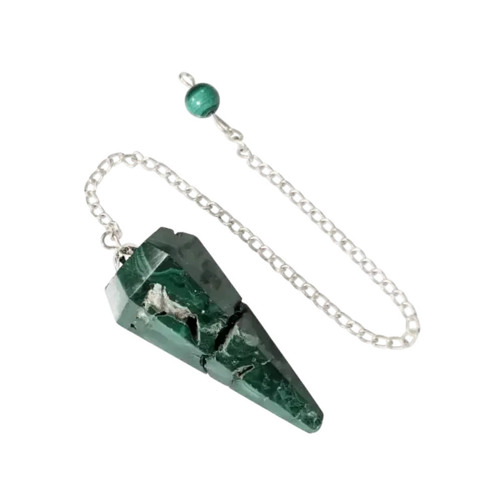 Jewelry - Malachite conical pendulum 6 faces - ARABESK