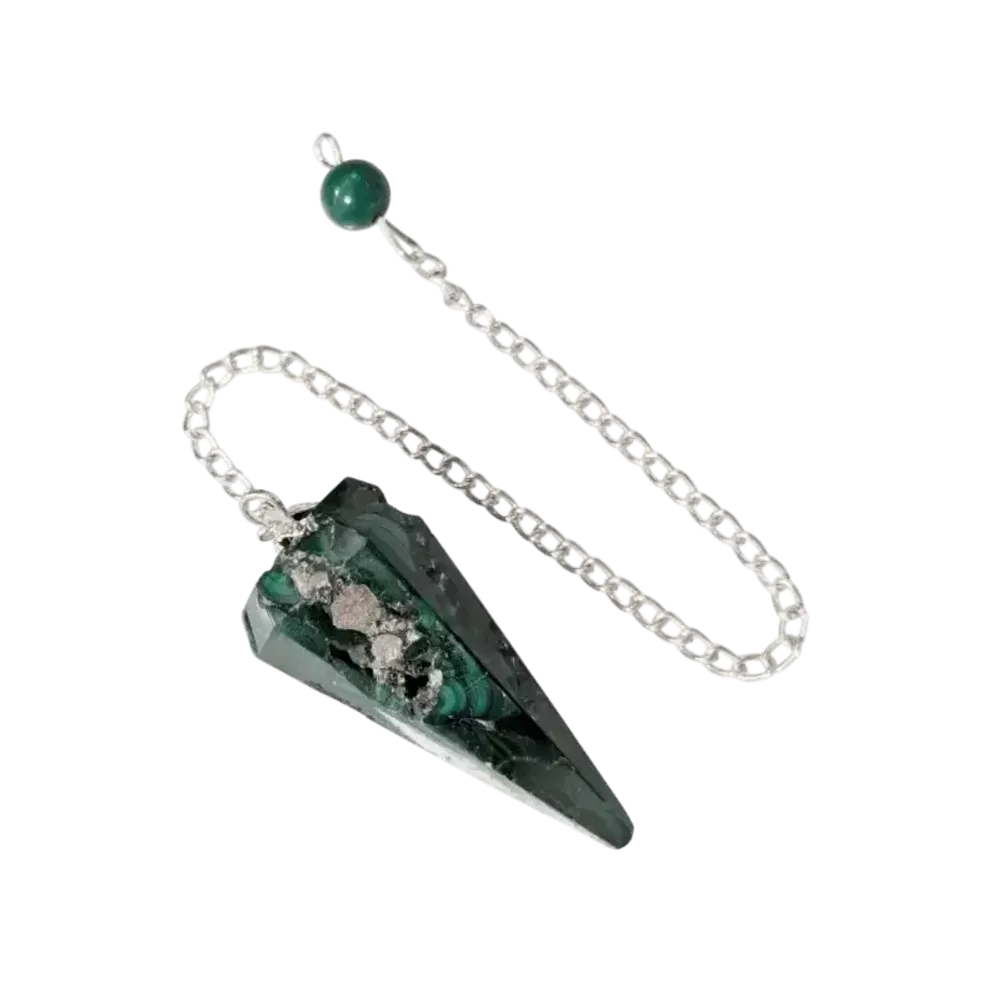 Jewelry - Malachite conical pendulum 6 faces - ARABESK
