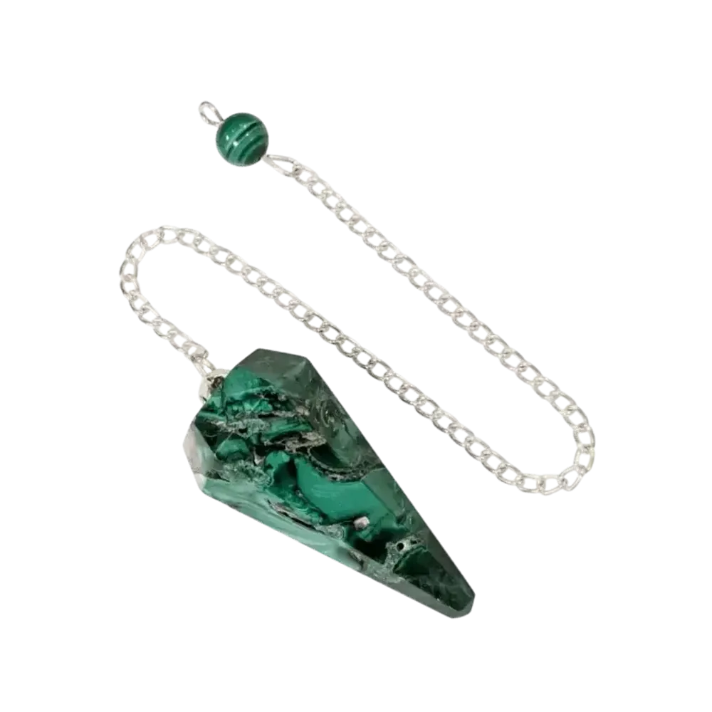 Jewelry - Malachite conical pendulum 6 faces - ARABESK