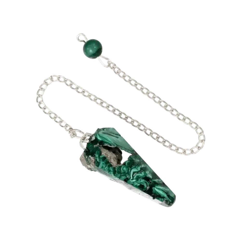 Jewelry - Malachite conical pendulum 6 faces - ARABESK