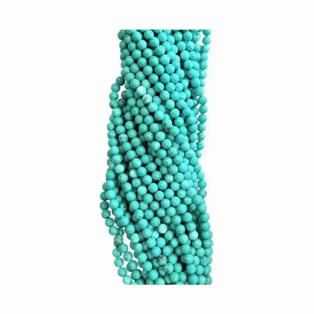 Bijoux - Turquénite Howlite naturelle teintée A perles 8mm sur fil 40cm - ARABESK