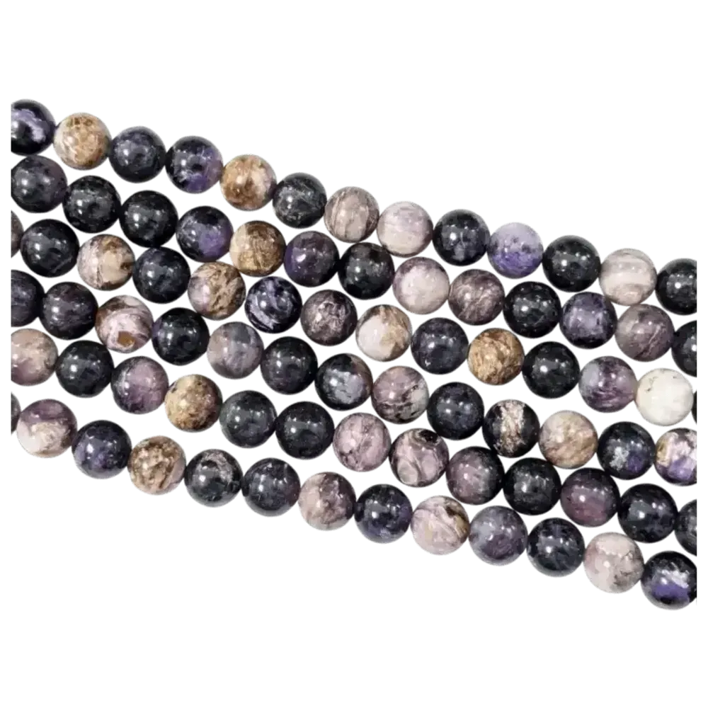 Bijoux - Charoïte A perles 8.5-9.5mm sur fil 40cm - ARABESK