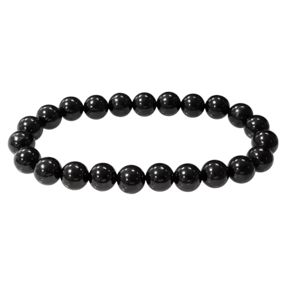 Bracelets - Jet A bracelet 8mm pearls - ARABESK