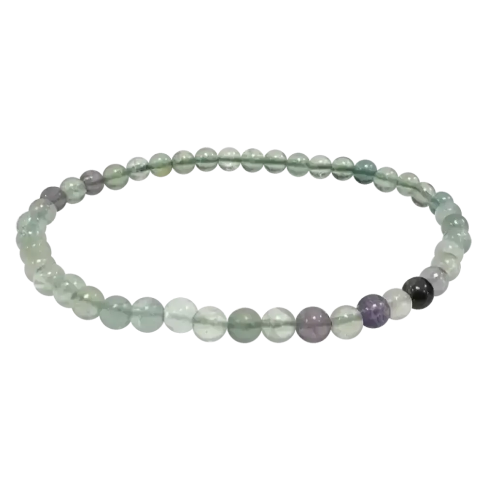 Bracelets - Bracelet Fluorite multicolore perles 4-5mm - ARABESK